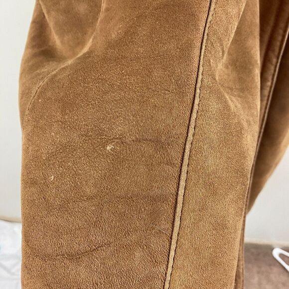 Vintage Women’s Sawyer Of Napa / Long Sheepskin Sheerling Lined Leather Coat 14 - Picture 5 of 16